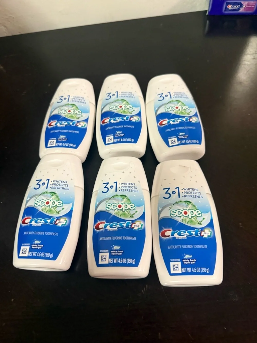 Crest Scope 3-in-1 Anticavity Toothpaste Bottles - White & Blue